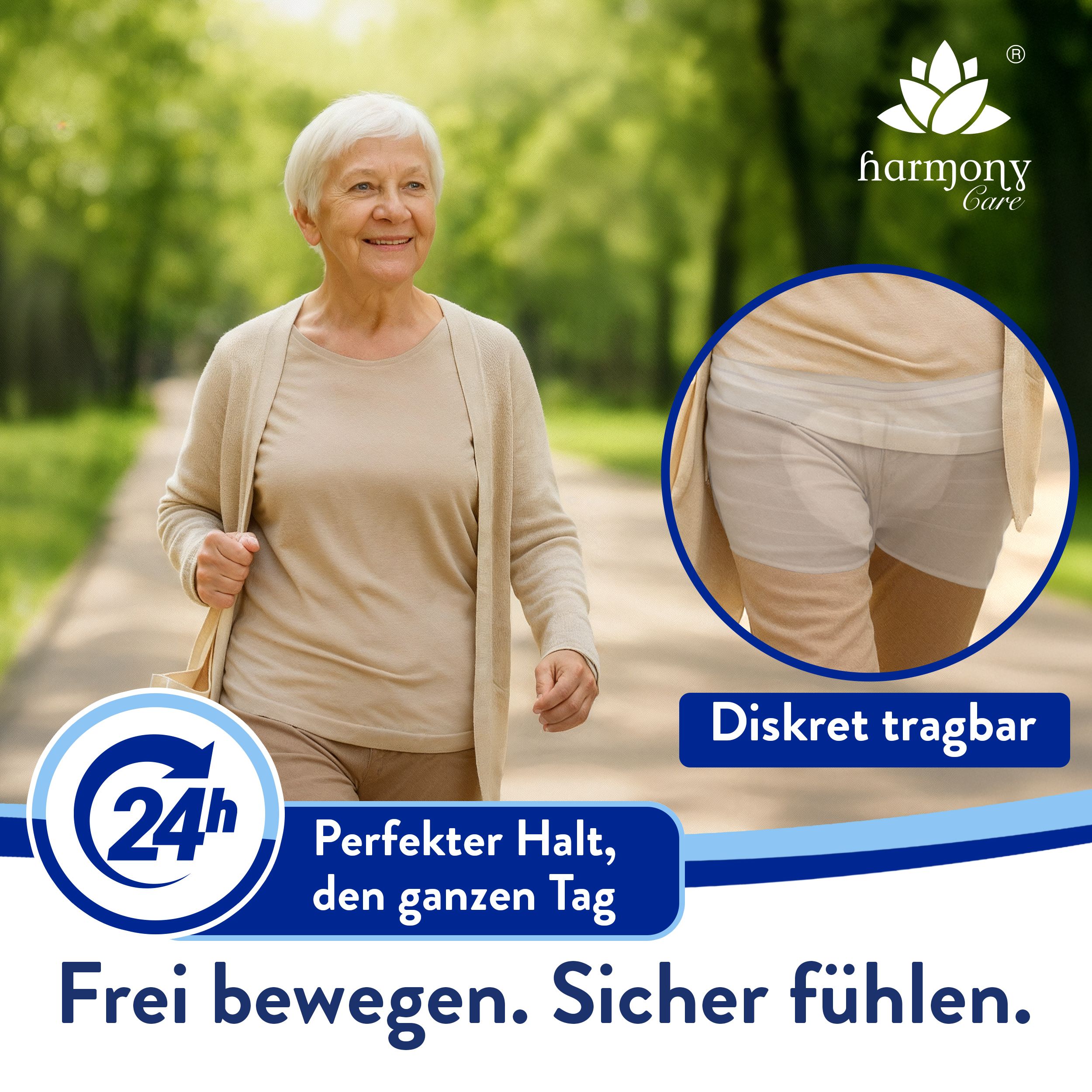Harmony Care® Fixpants Premium - extra weiche Netzhosen bei Inkontinenz und Wochenbett - Fixierhosen