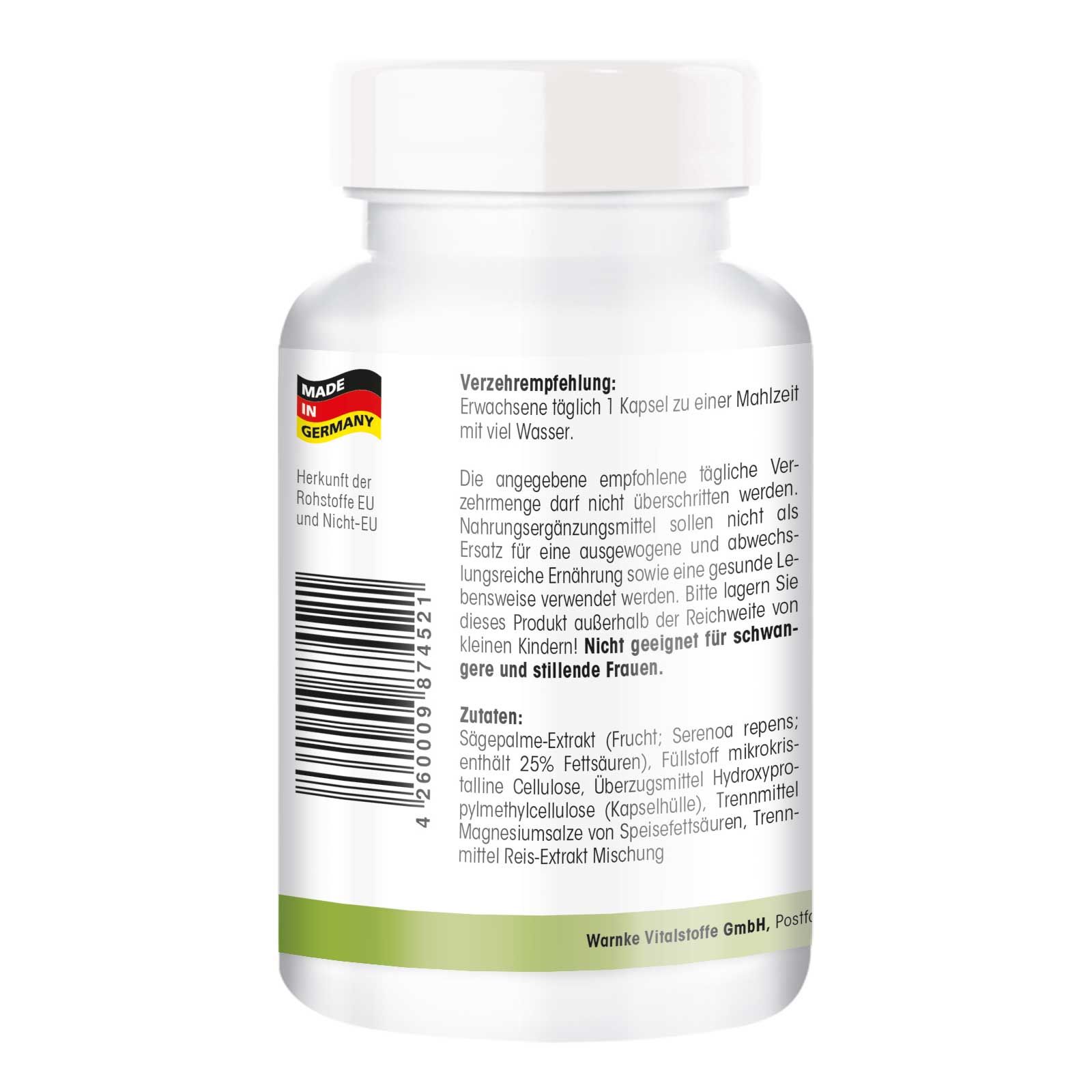 Warnke Vitalstoffe | Sägepalme Extrakt 300mg
