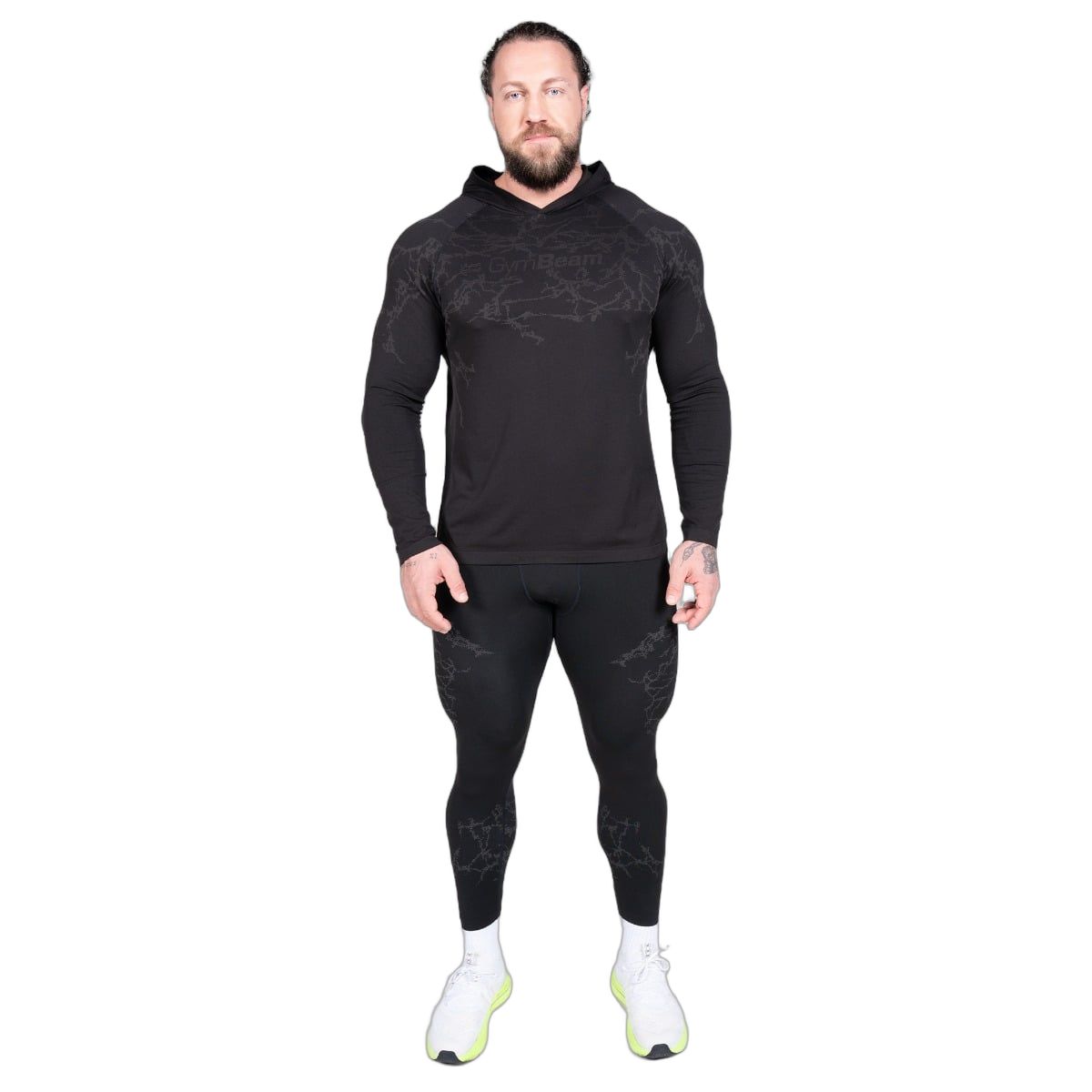 GymBeam Leggings Herren slim nahtlos in Schwarz