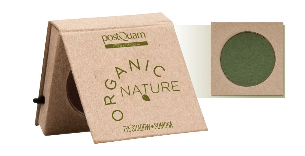 POSTQUAM Organic Nature Lidschatten in Grün. Inklusive Verpackung und separatem Lidschatten.