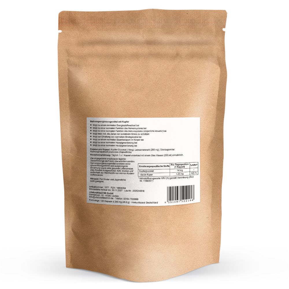 Rückseite des Beutels mit Produktinformationen und Barcode.