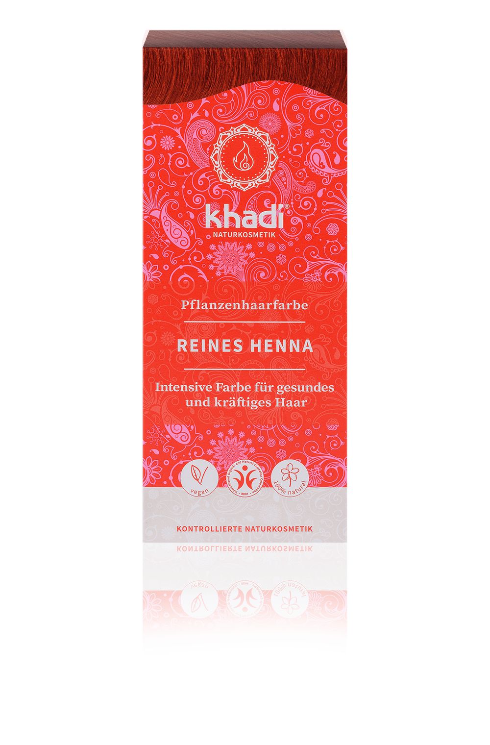 khadi Natural Cosmetics Pflanzenhaarfarbe Reines Henna 100 g