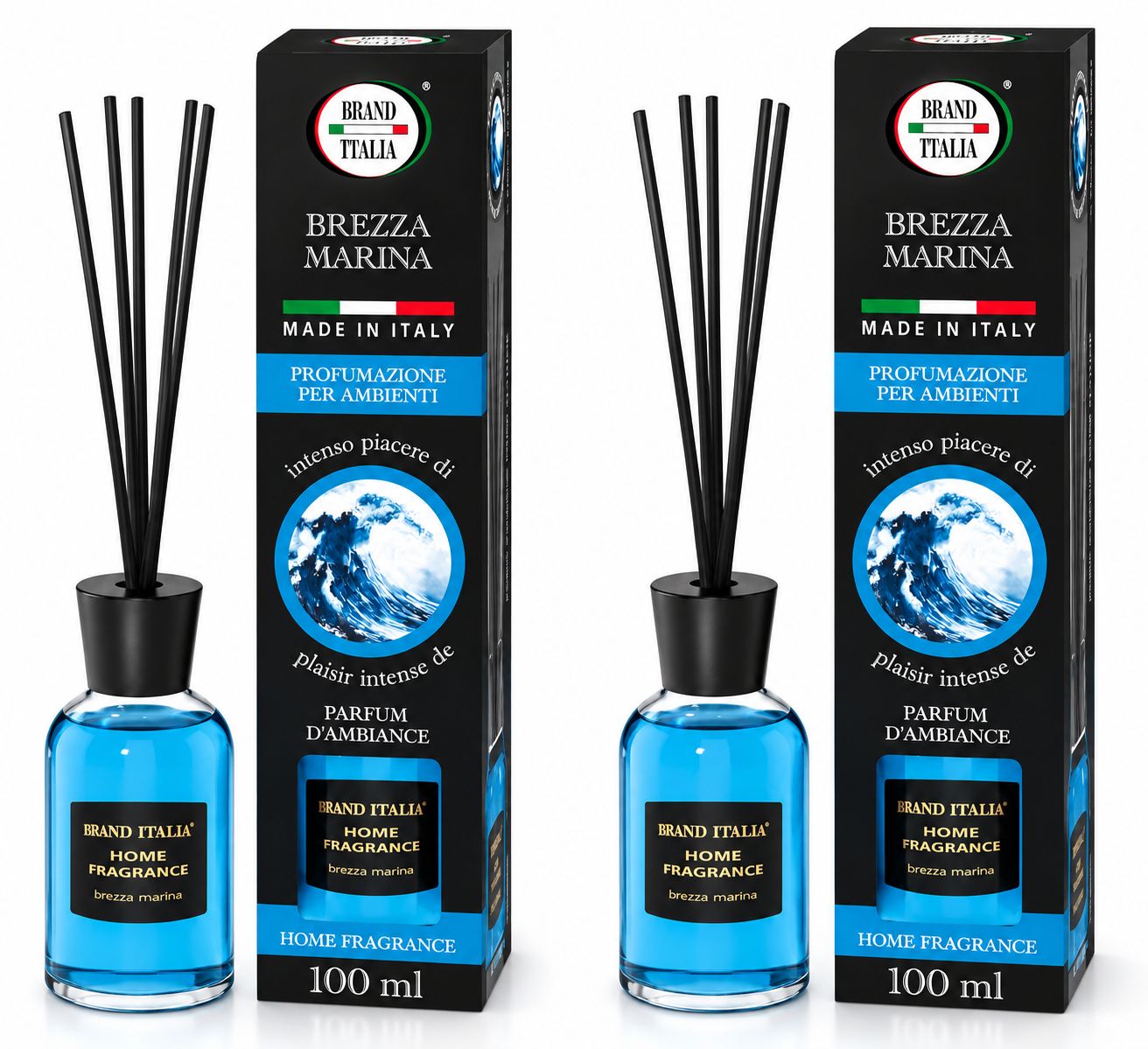 BRAND ITALIA - Diffusor1 Per Ambienti a Bastoncino - Brezza Marina