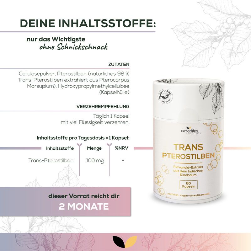 Sanutrition® -  Trans-Pterostilben 100