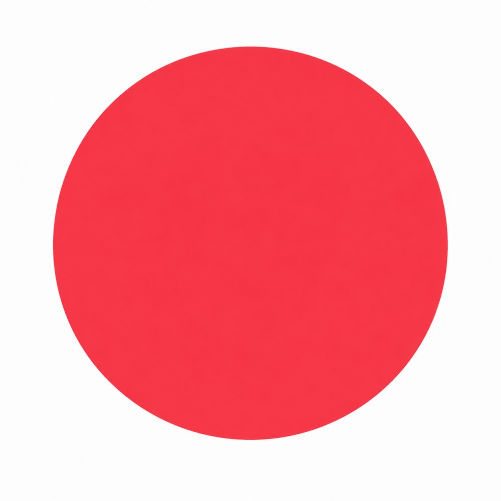 Ein roter Kreis auf weißem Hintergrund.