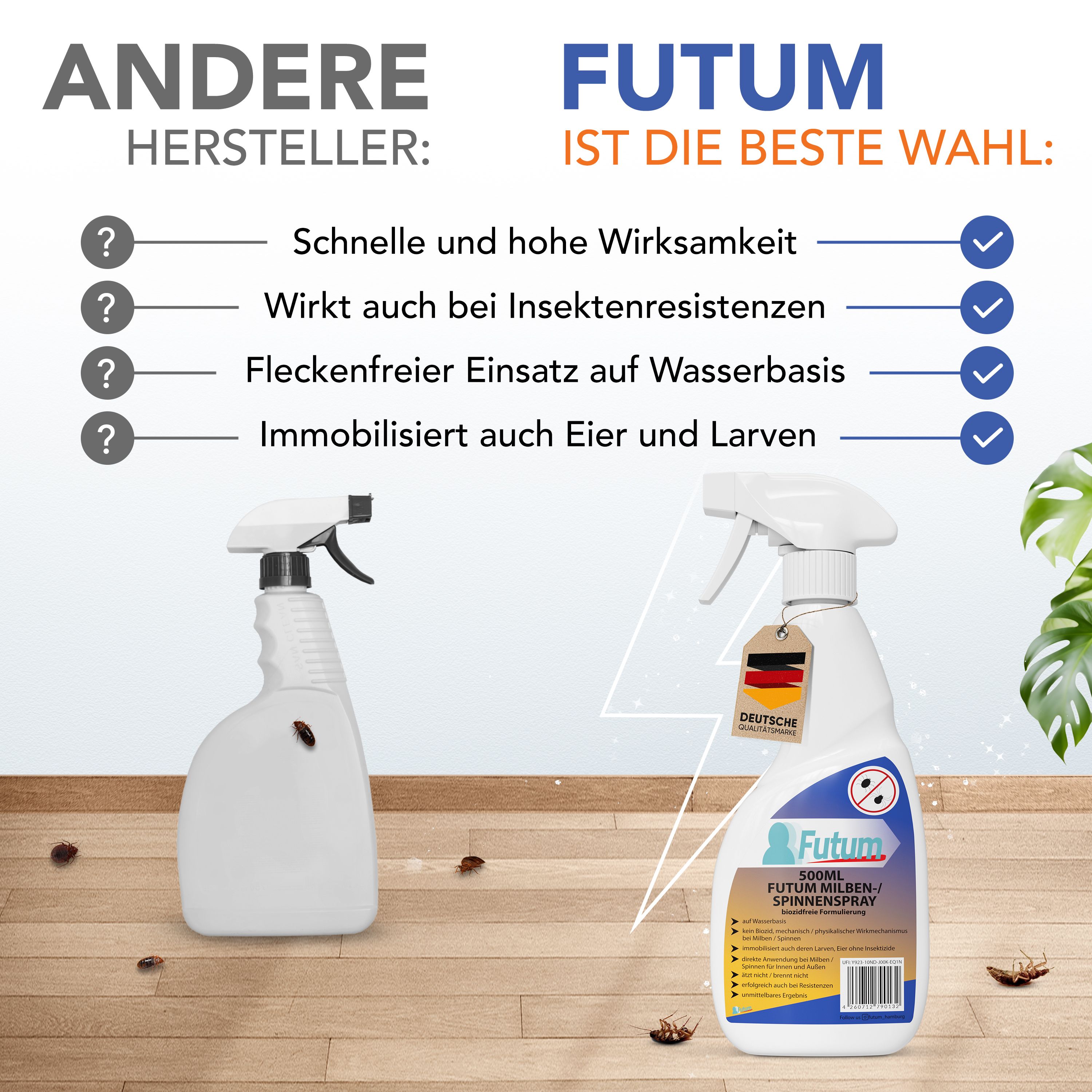 FUTUM 500ml Milben- / Spinnenspray