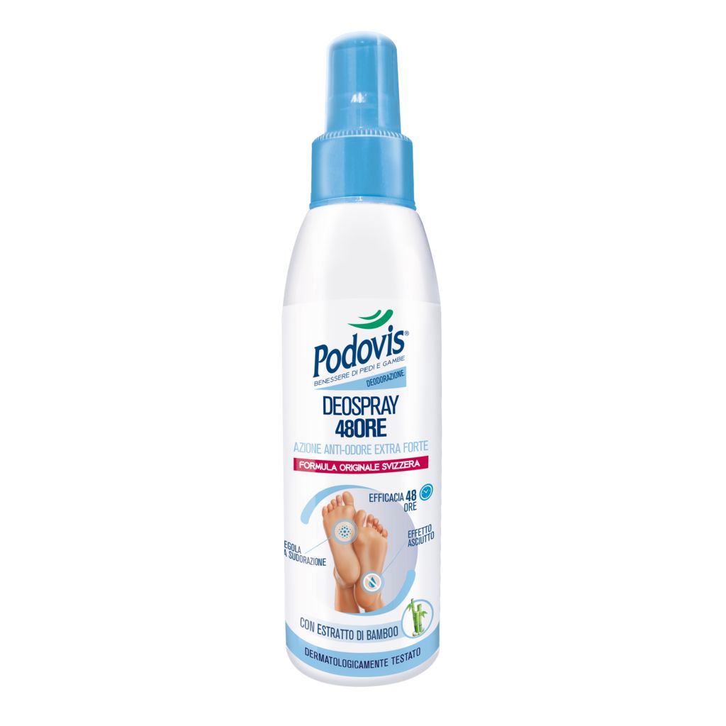 Podovis Deospray 48ore – Spray Piedi Antiodore Extra-Forte, 100 ml