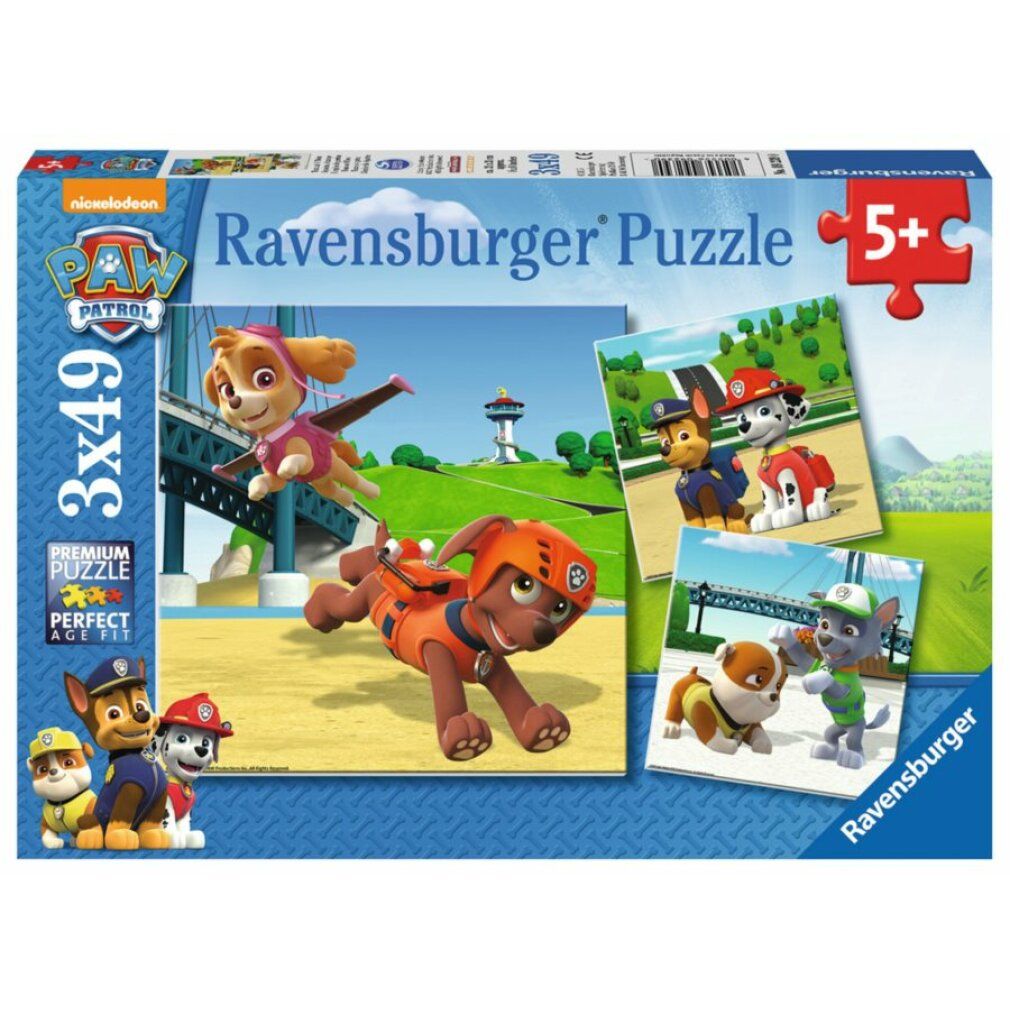 Ravensburger Ravenburger 9239 Puzzle Team auf 4 Pfoten 3 x 49 Teile
