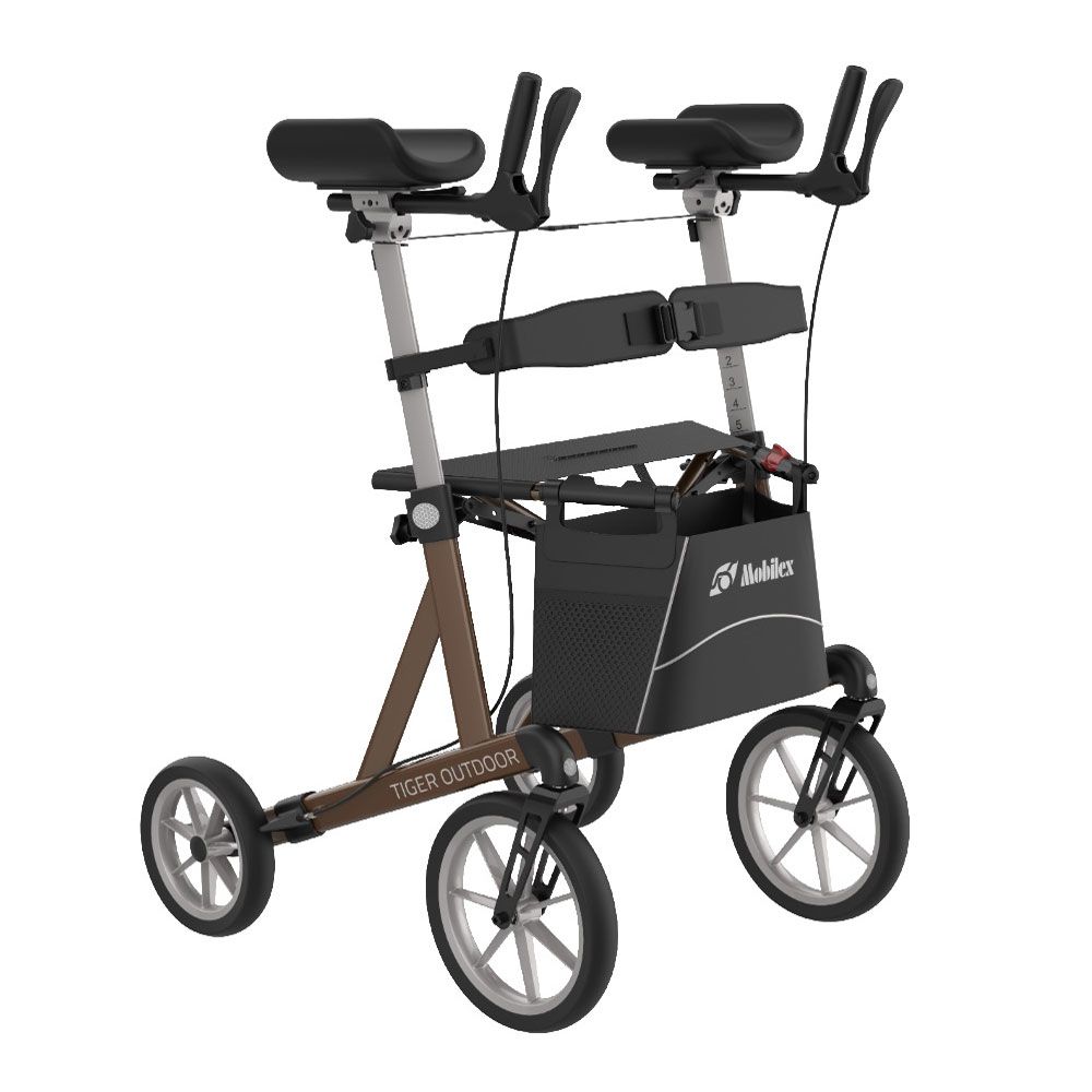 Mobilex Arthritis Rollator Tiger Outdoor mit drehbaren Armstützen