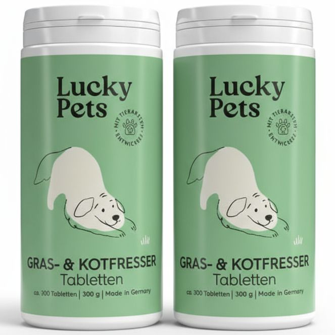 Gras- & Kotfresser Tabletten Hund – pflanzlich und magenschonend – Mit Ulmenrinde und Heilerde