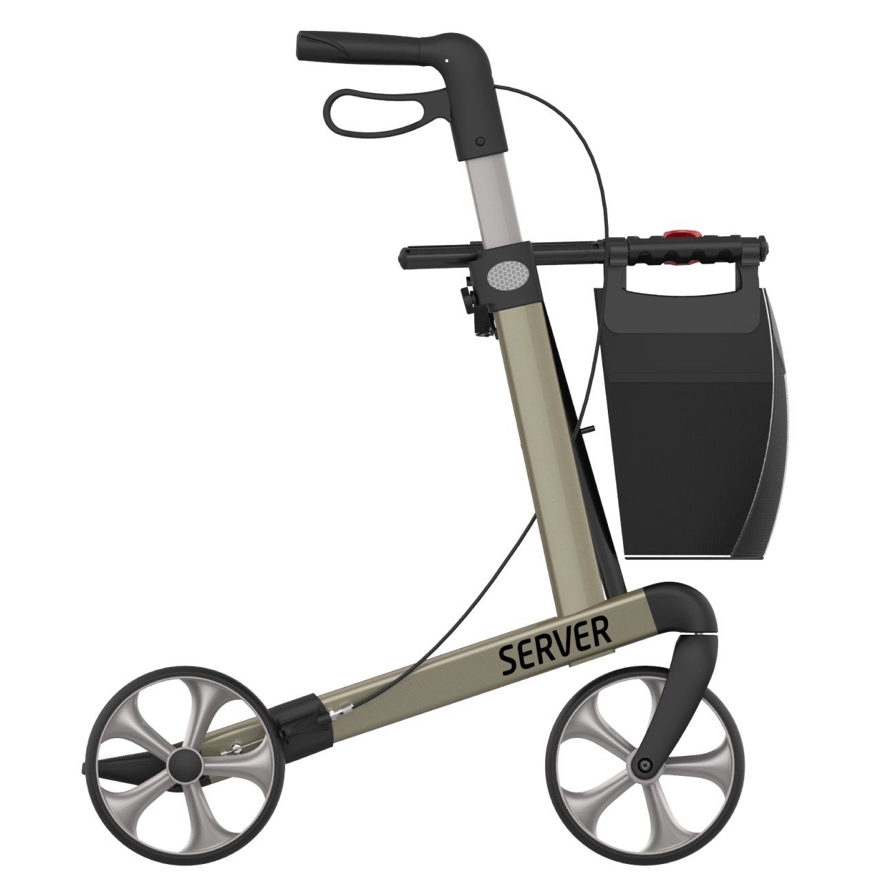Rehasense Leichtgewicht Rollator Server L champagner