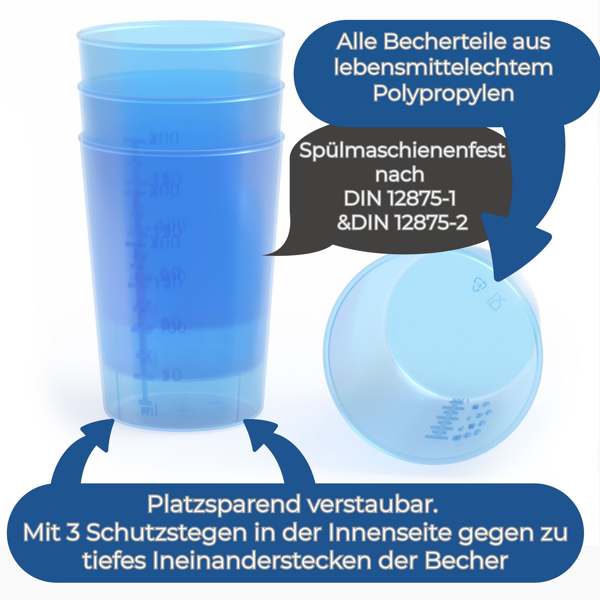Horn Medical Schnabelbecher Trinkhilfe für Erwachsene mit zwei Deckeln
