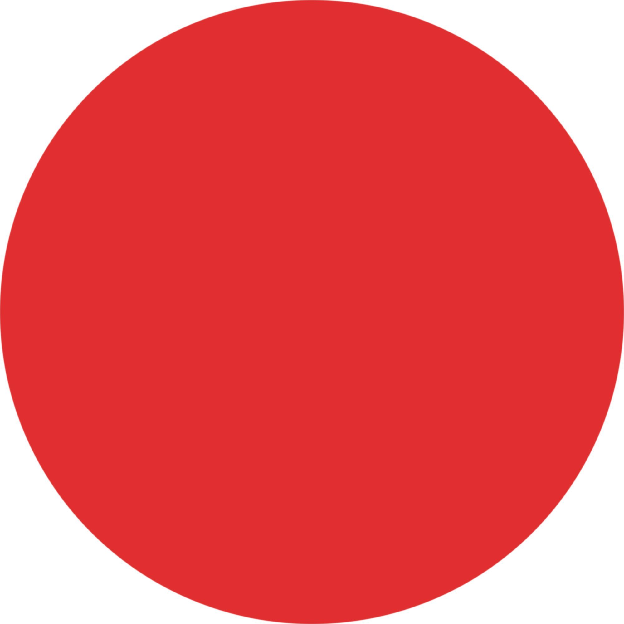 Roter Kreis auf weißem Hintergrund.