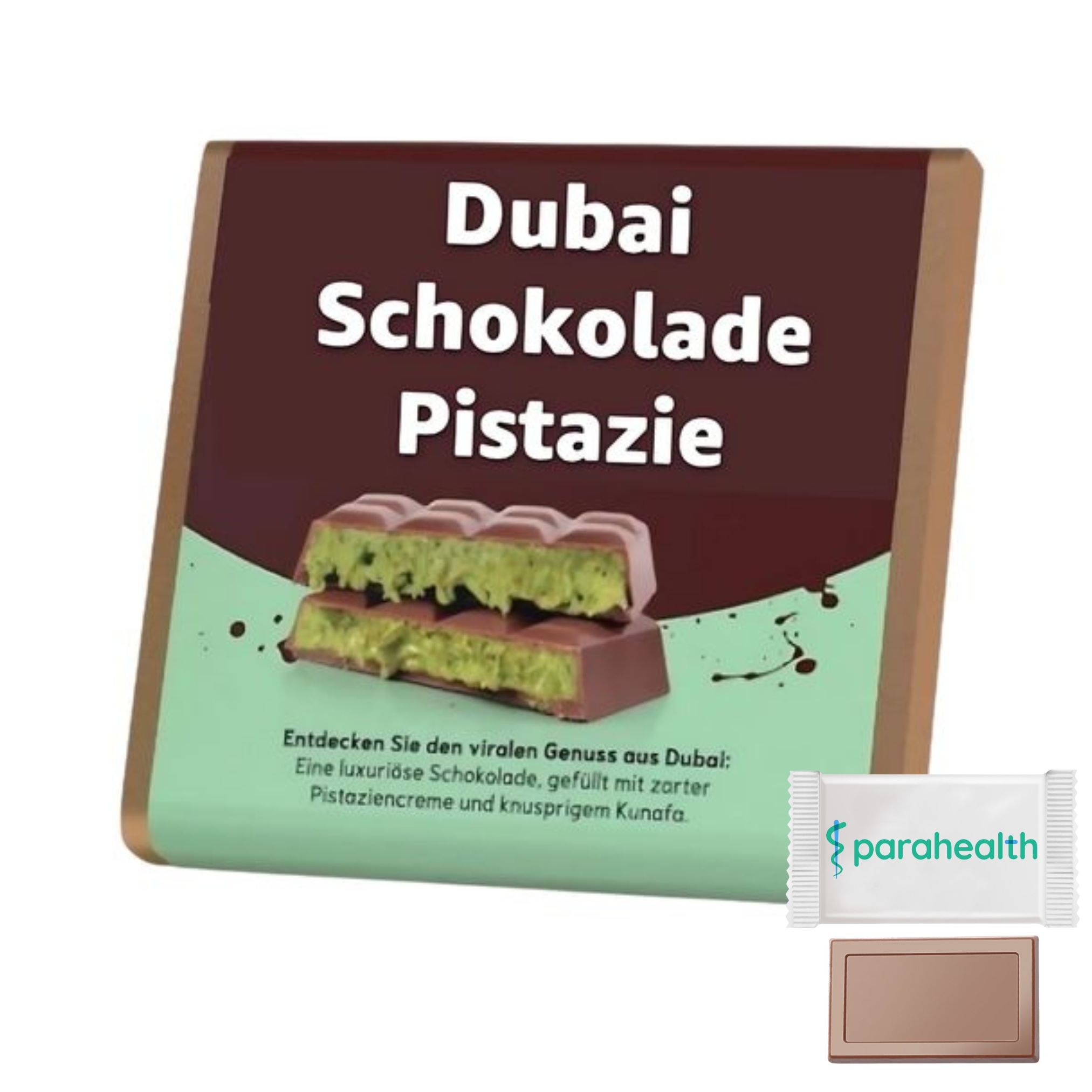 Premium Dubai Schokolade | Pistazien und Kadayif | Gratis Schokolade
