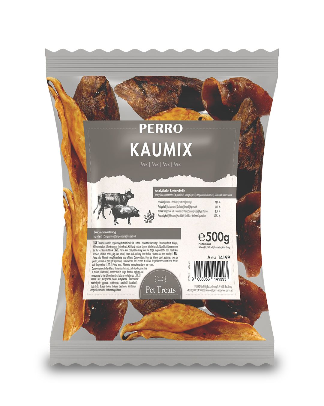 PERRO Kaumix Natur - abwechslungsreicher Kausnack für Hunde