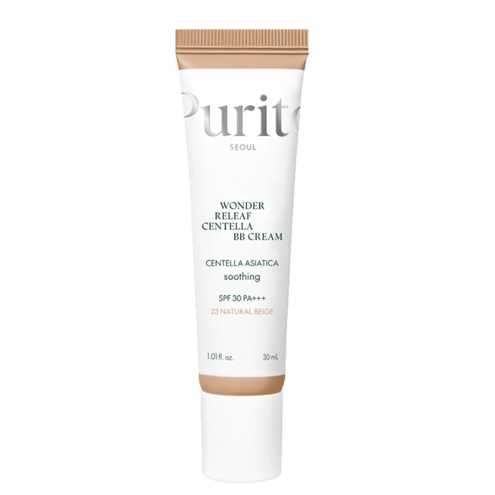 Tube Wonder Releaf Centella BB Cream, Farbton #23 Natural Beige. Marke Purito. 30 ml. Mit SPF 30 PA+++.