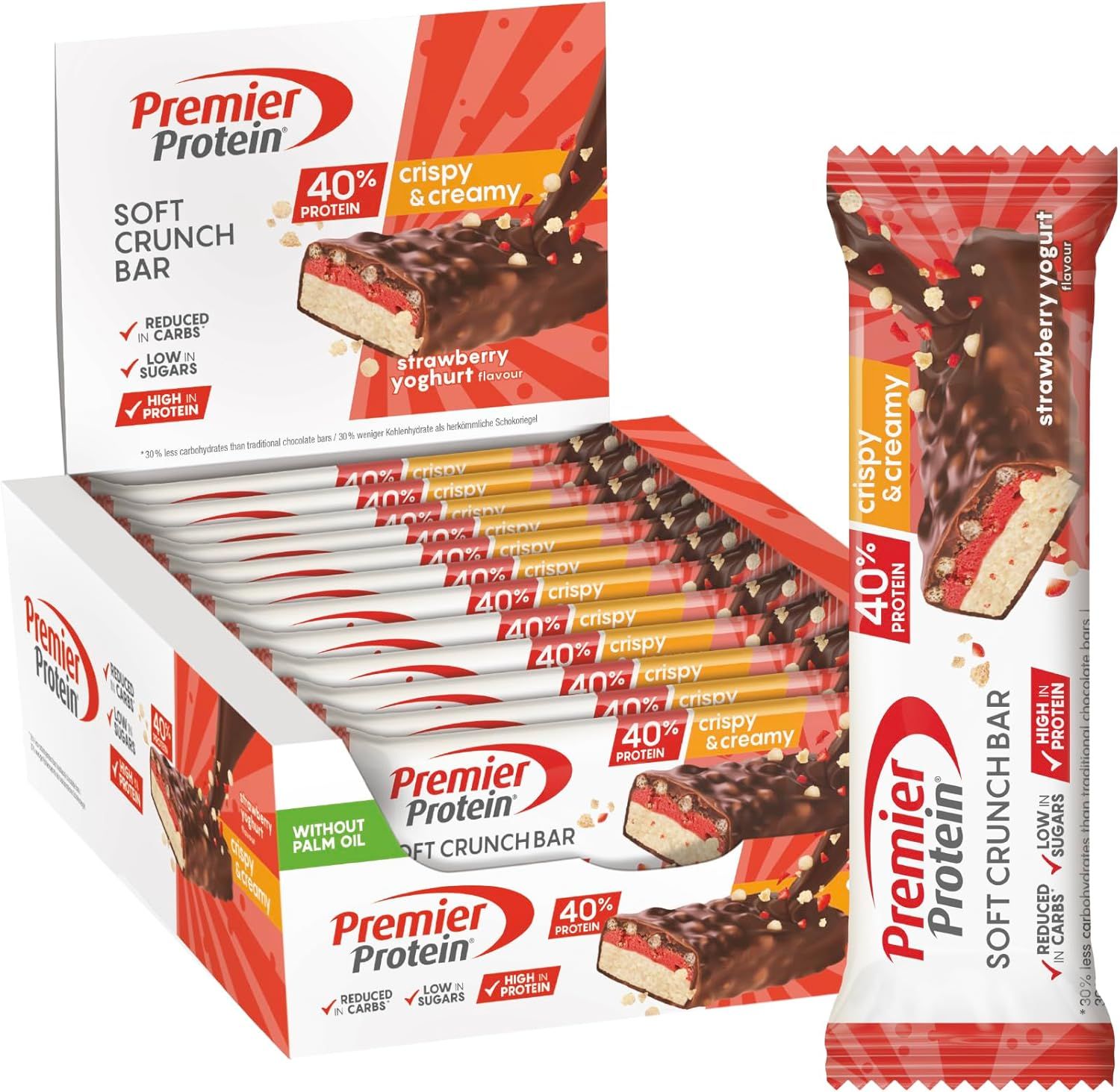Premier Protein Soft Crunch Bar 40% 12x40 g