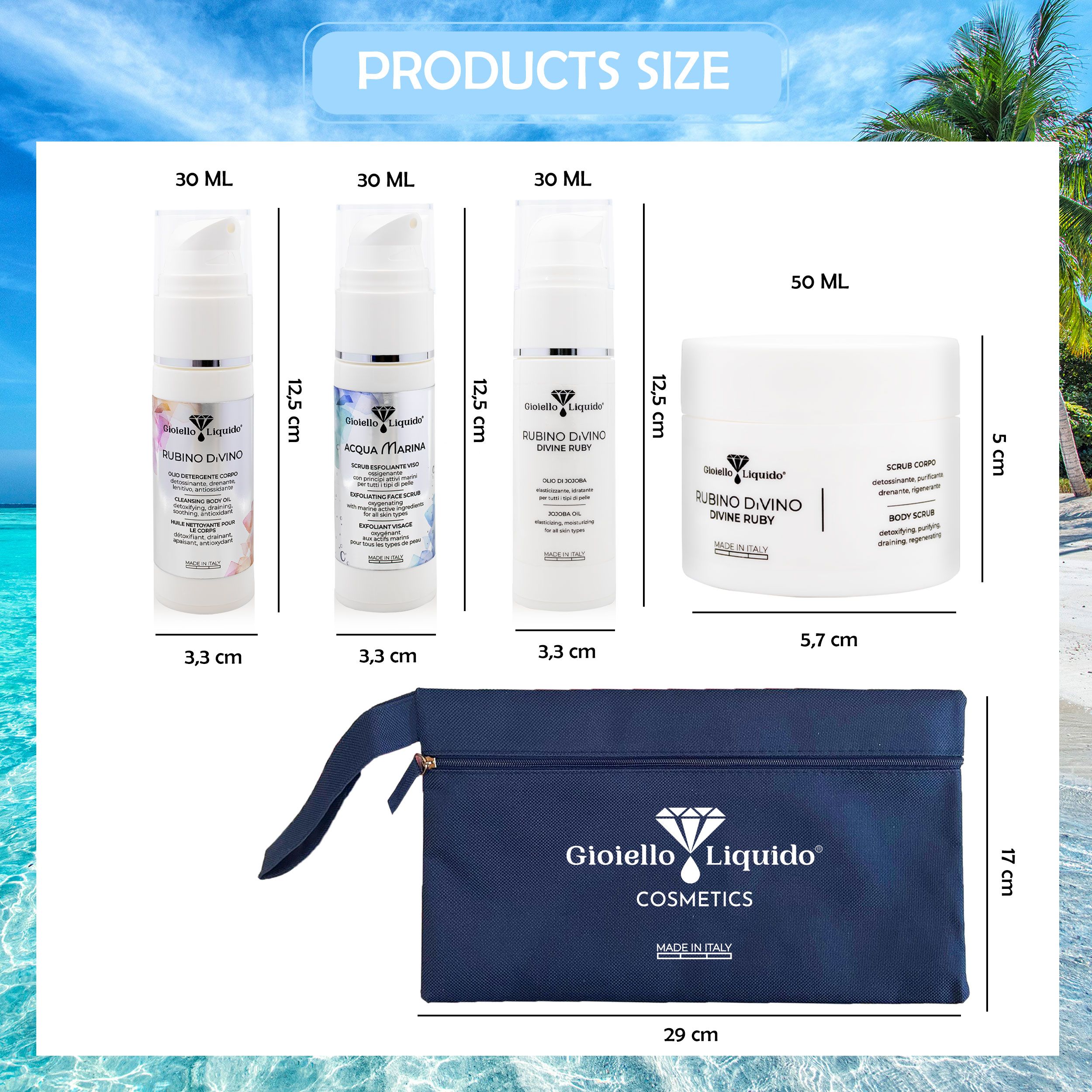 Gioiello Liquido Reise-Set für Gesicht und Körper