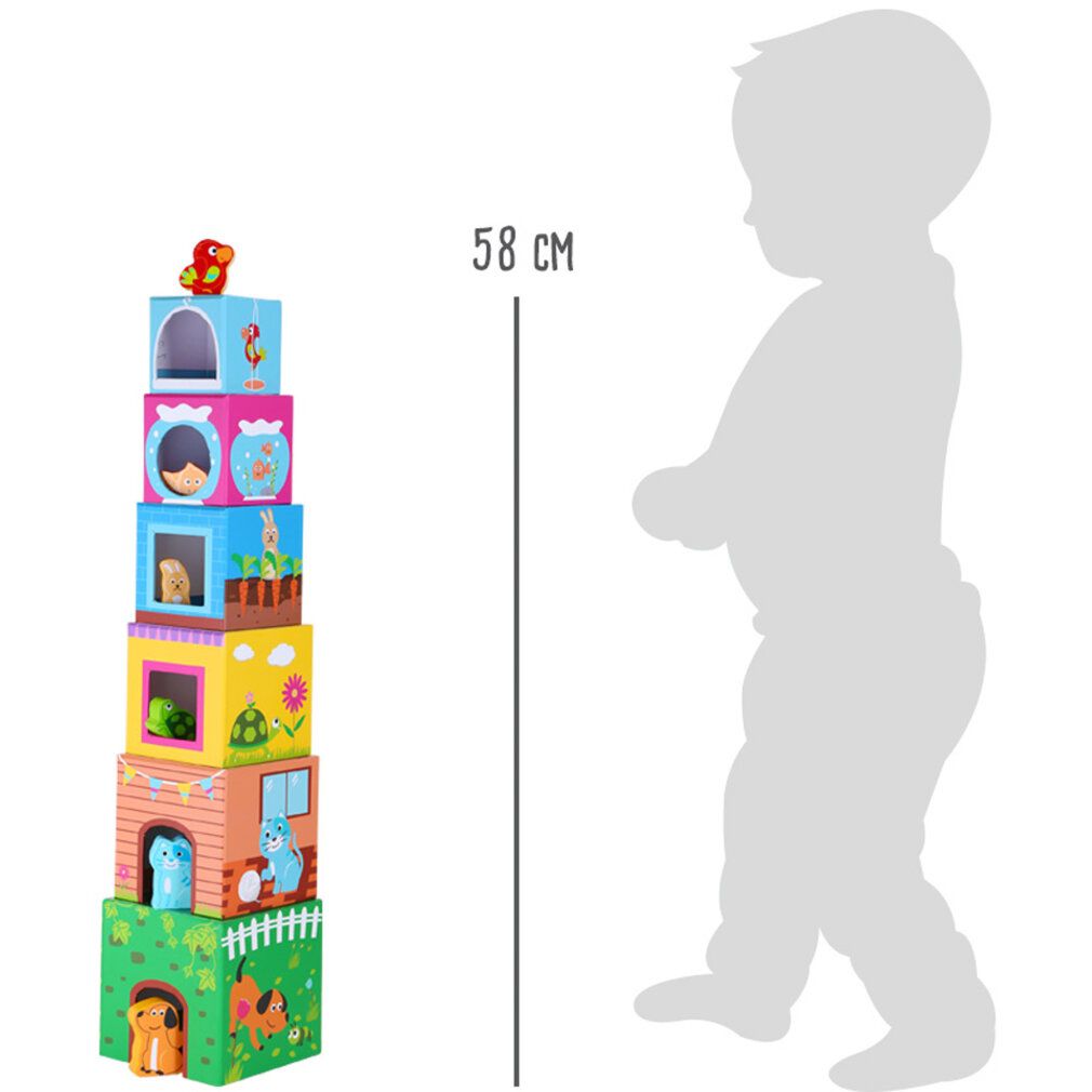 Stapelwürfel mit Figuren Haustiere 1 St