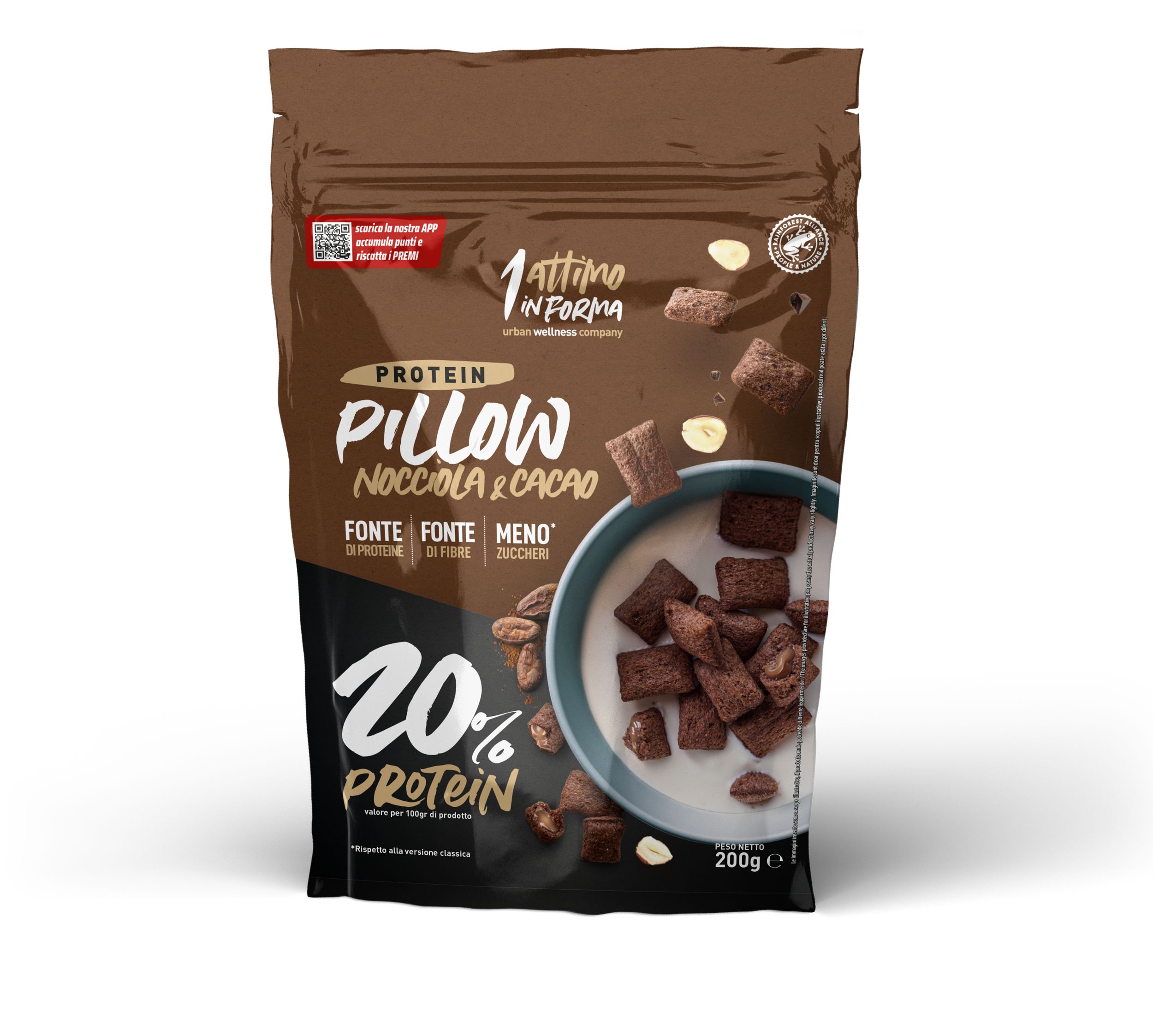 1attimoinforma Protein Pillow Nocciola & Cacao 20% proteici
