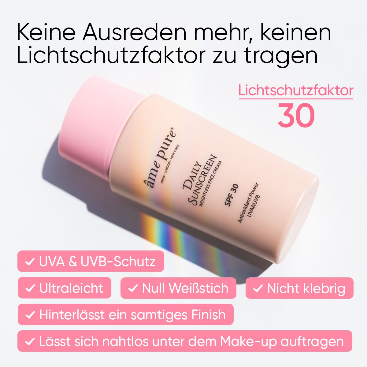 âme pure Daily Sunscreen Sonnencreme fürs Gesicht 50 ml