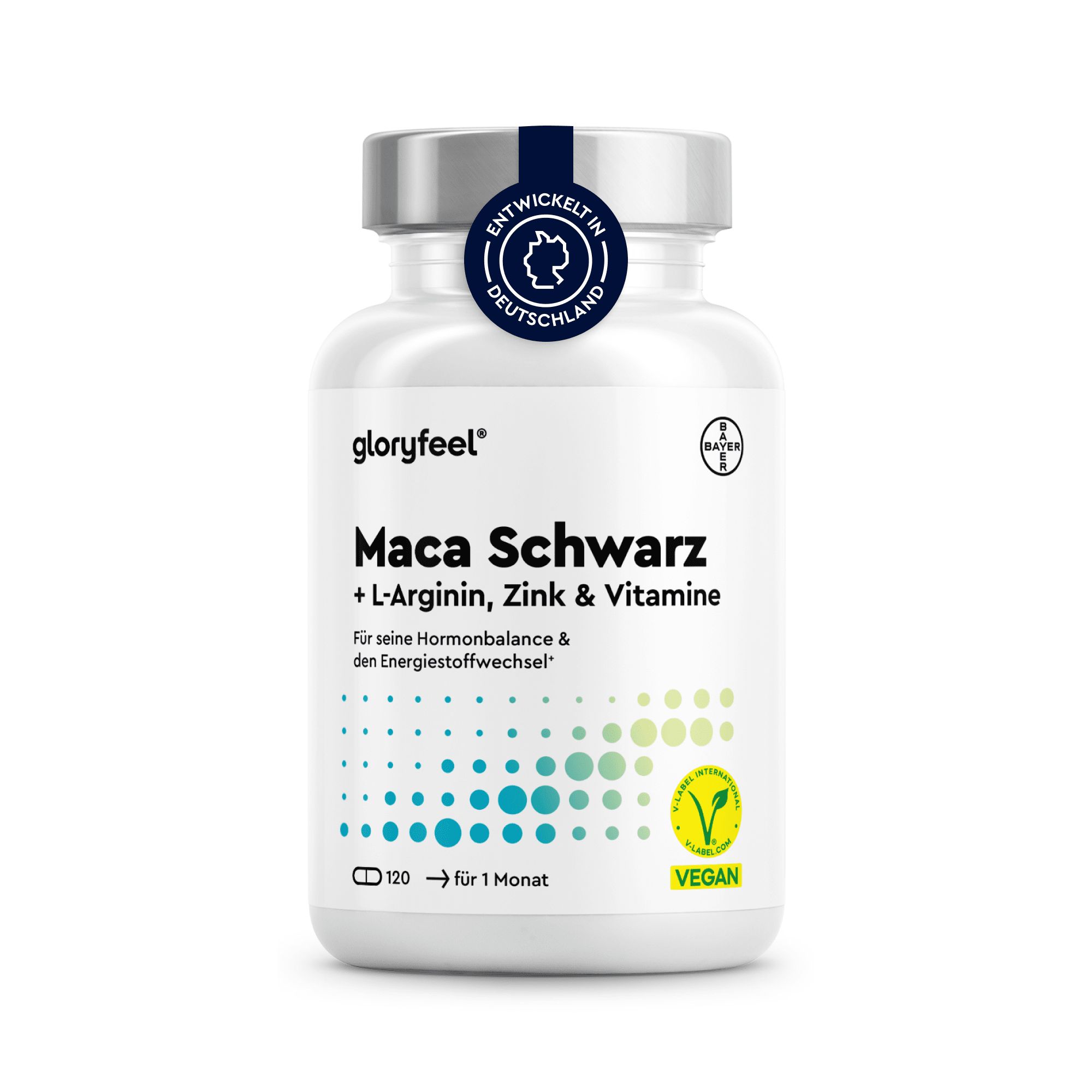 gloryfeel® Maca Kapseln 27000mg (20:1 Extrakt) + L-Arginin, Vitamin B6, B12 & Zink