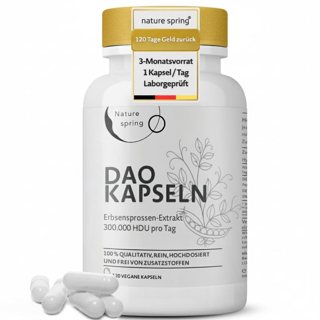 DAO vegane DiAminOxidase - für bis zu 300.000 HDU pro Tag 120 St Kapseln