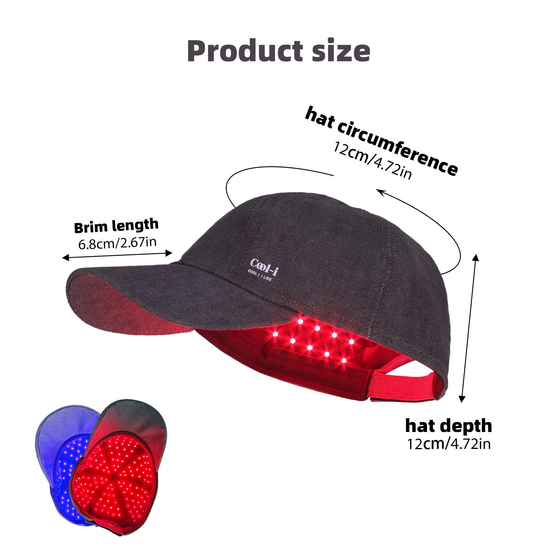 COOL-i LED Haarpflegehaube,158 LEDs, kabellos, mit Infrarot & Blaulicht, Timer, wiederaufladbar