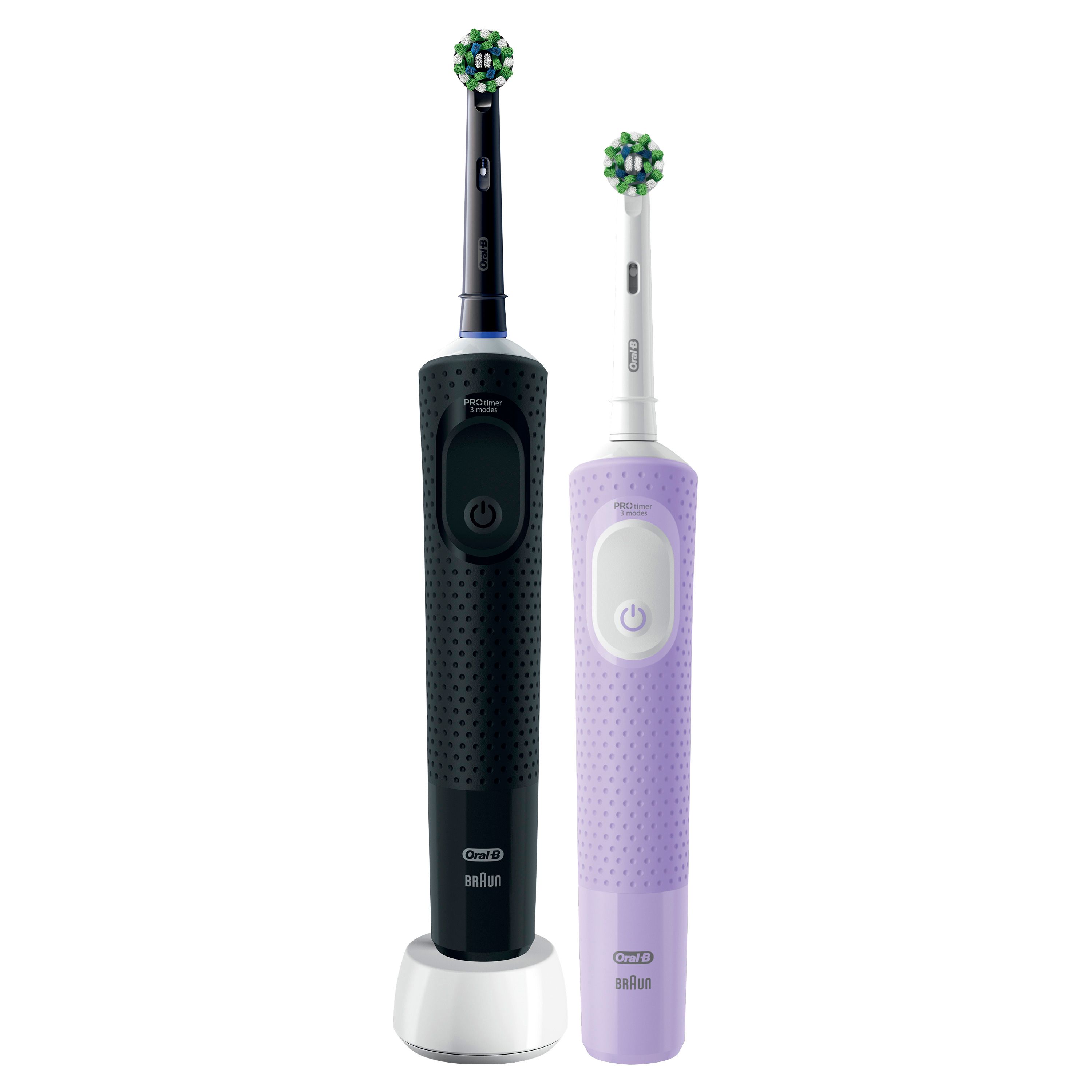 Oral-B - Elektrische Zahnbürste "Vitality Pro + 2. Handstück" in Schwarz/Lila