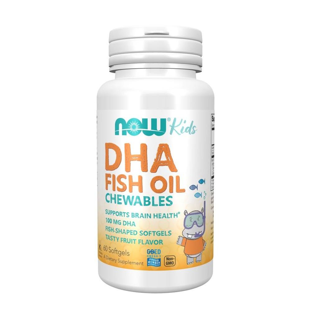 NOW Foods DHA Kids Fischöl-Kautabletten 60 St