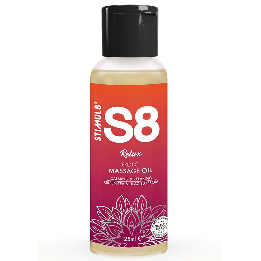 Stimul8 S8 Relax Erotic Massage Oil, 125ml.