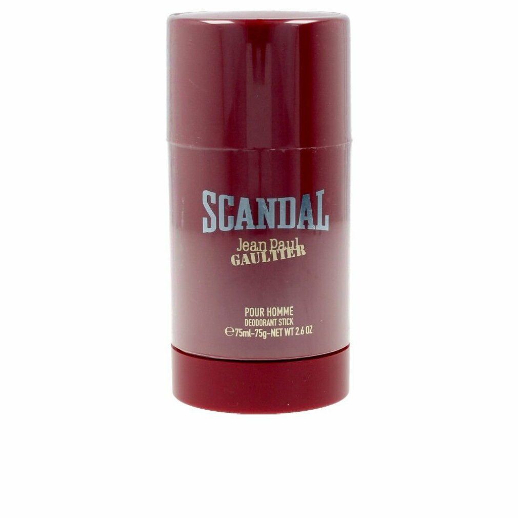 Roter Deostick mit Aufschrift SCANDAL, Jean Paul Gaultier. Pour Homme, Deodorant Stick, 75ml.