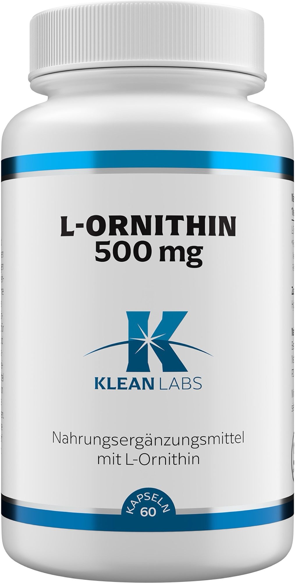 L-Ornithin 500 mg Klean Labs Kapseln 60 St