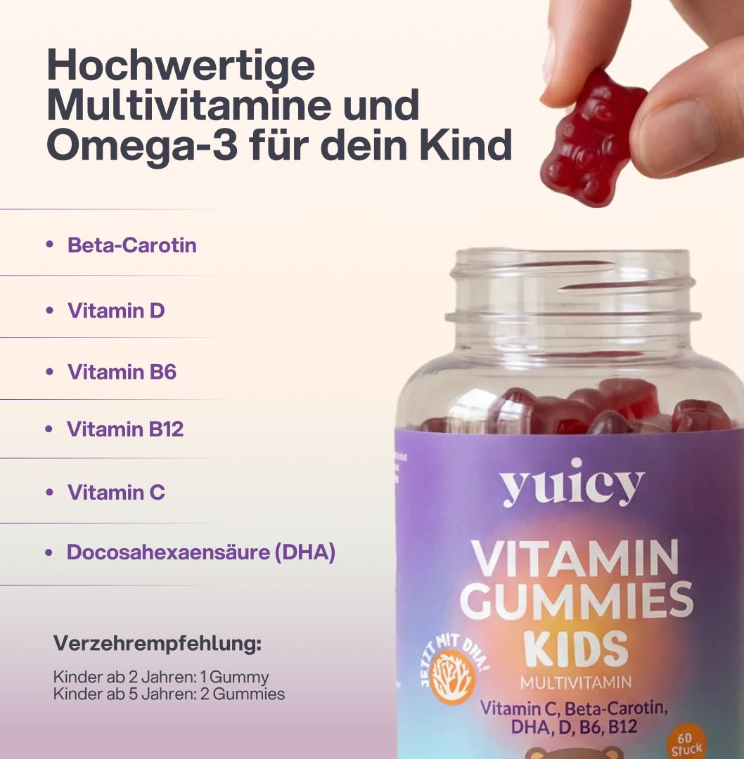 yuicy® Kids Gummies -  Vitamine für Kinder
