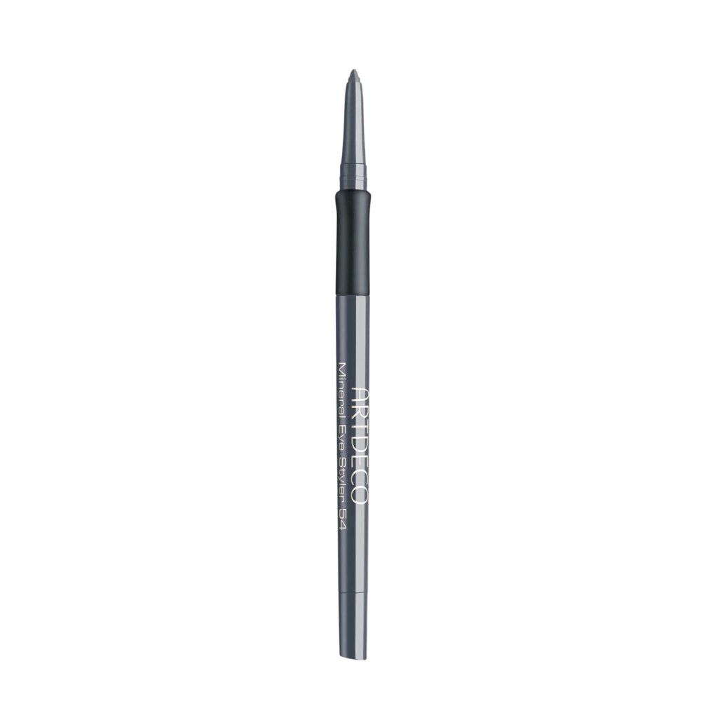 ARTDECO Mineral Eye Styler 54, ein schmaler, grauer Eyeliner-Stift mit silberner Schrift.