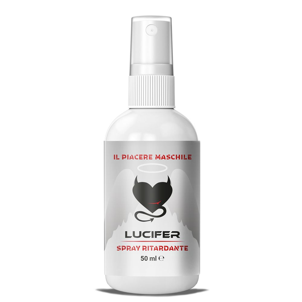 Flacone spray bianco con testo "SPRAY RITARDANTE" e logo. Contiene 50 ml.