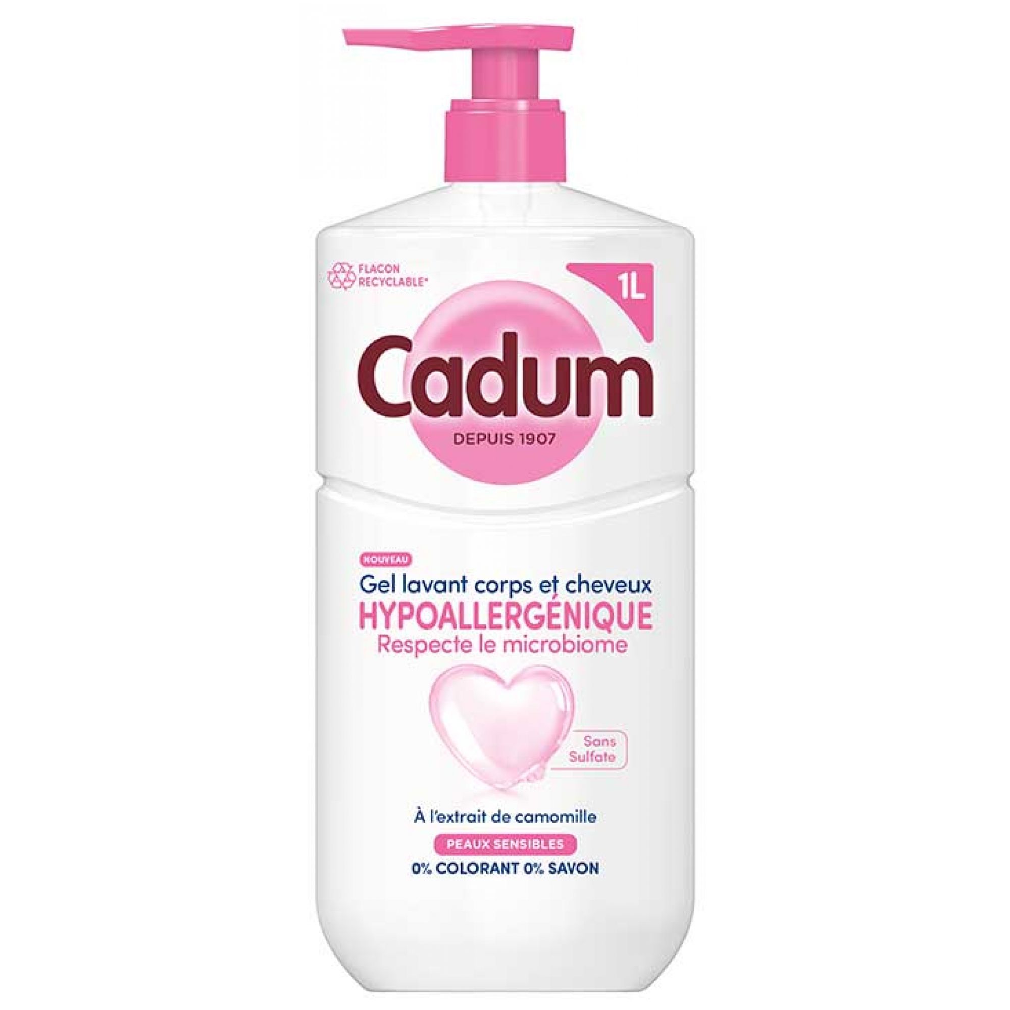 Cadum Hypoallergenes Körper- und Haargel Kamille 5,5x9x23,3 cm