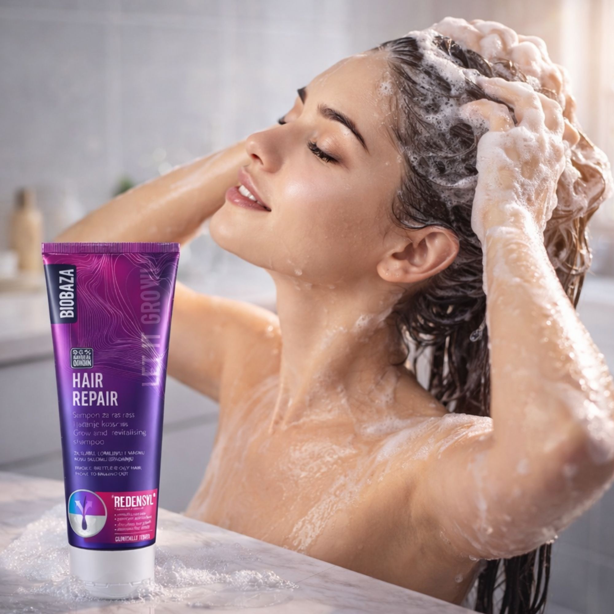 BIOBAZA Hair Repair Shampoo für Haarwachstum und Regeneration