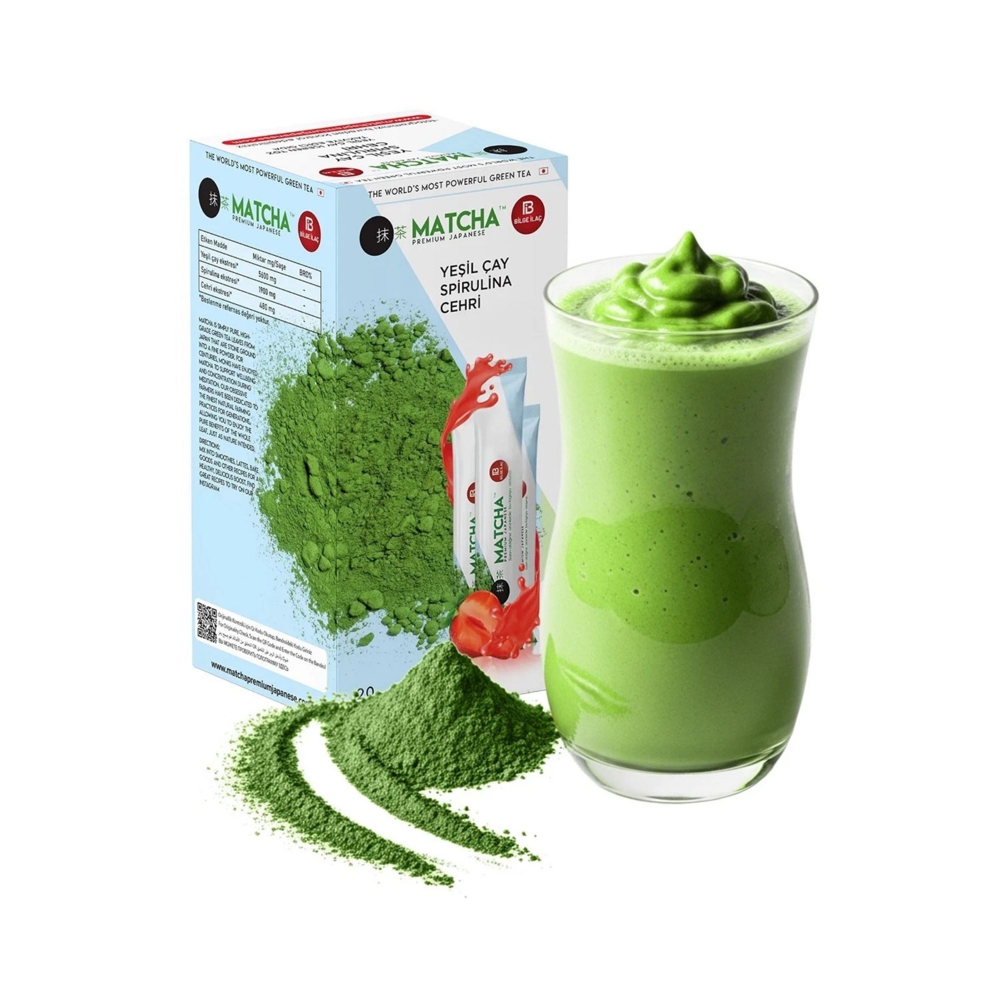 Premium Japanese Matcha Grüner Tee mit Erdbeeraroma