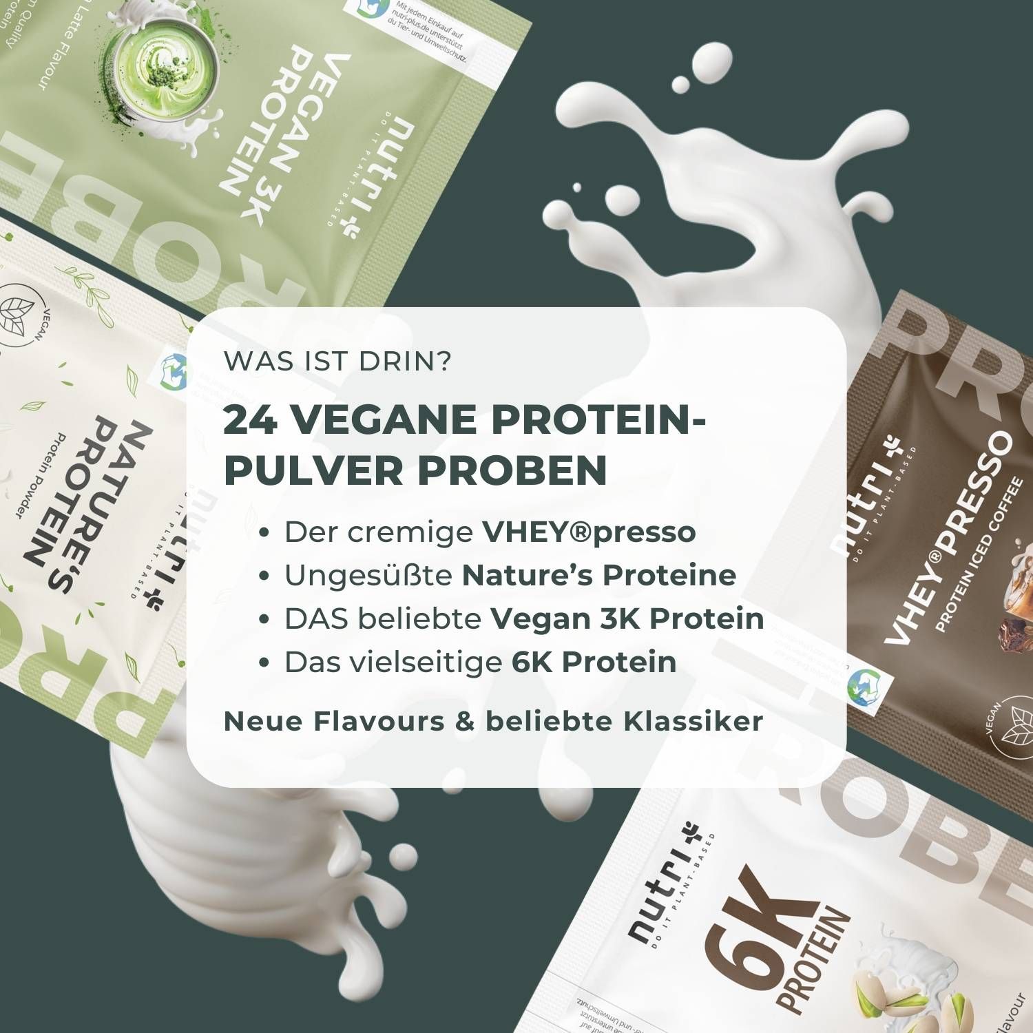 Nahaufnahme des Adventskalenders mit Bewertungen. Text: Proteine statt Zucker, bestes Advents-Upgrade ever.