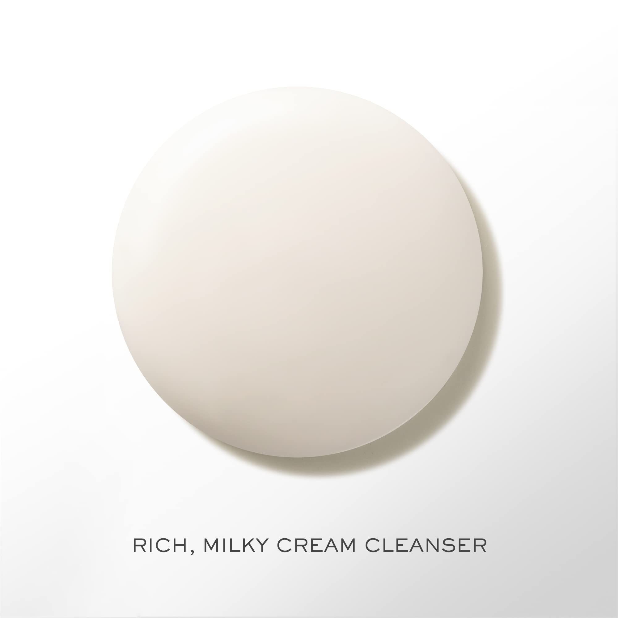 Runder, cremiger Reiniger. Text: "RICH, MILKY CREAM CLEANSER".