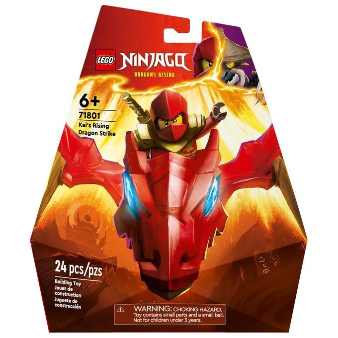 LEGO NINJAGO 71801 Attacco del Rising Dragon di Kai, Giochi per Bambini 6+ con Action Figure di Dra