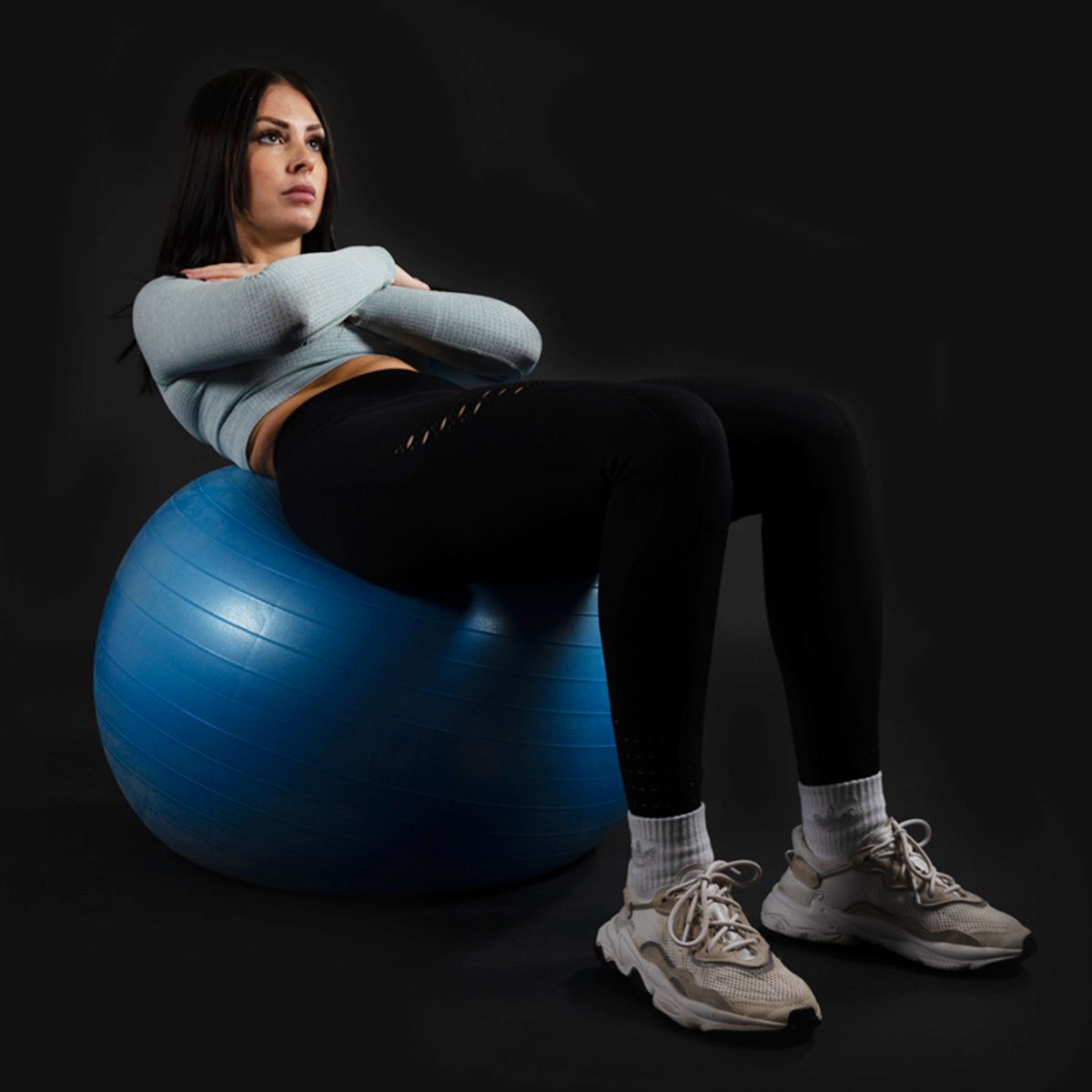 Gymnastik-/Yogaball + Aufblaspumpe