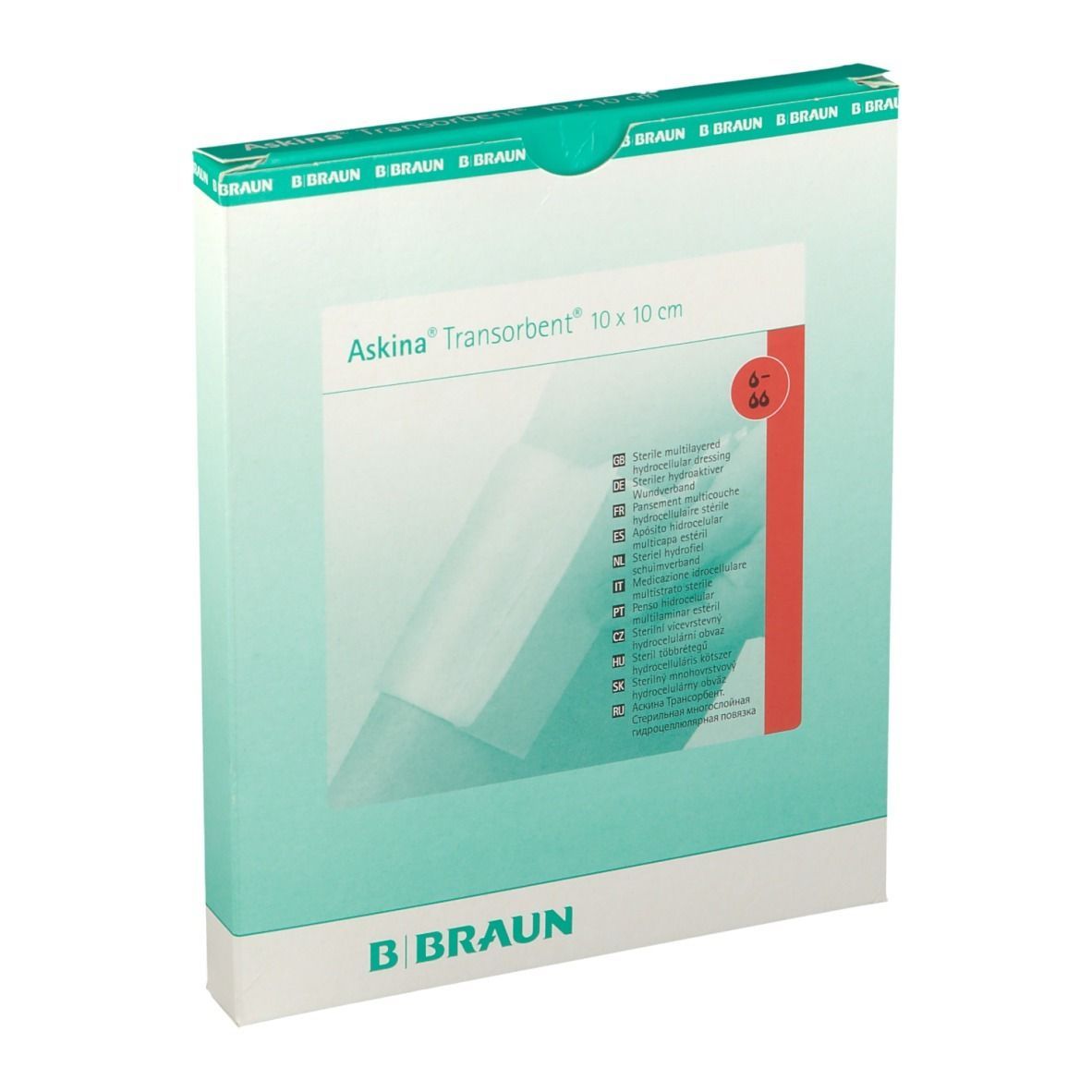 Askina® Transorbent 10 x 10 cm Schaumstoff Wundauflage
