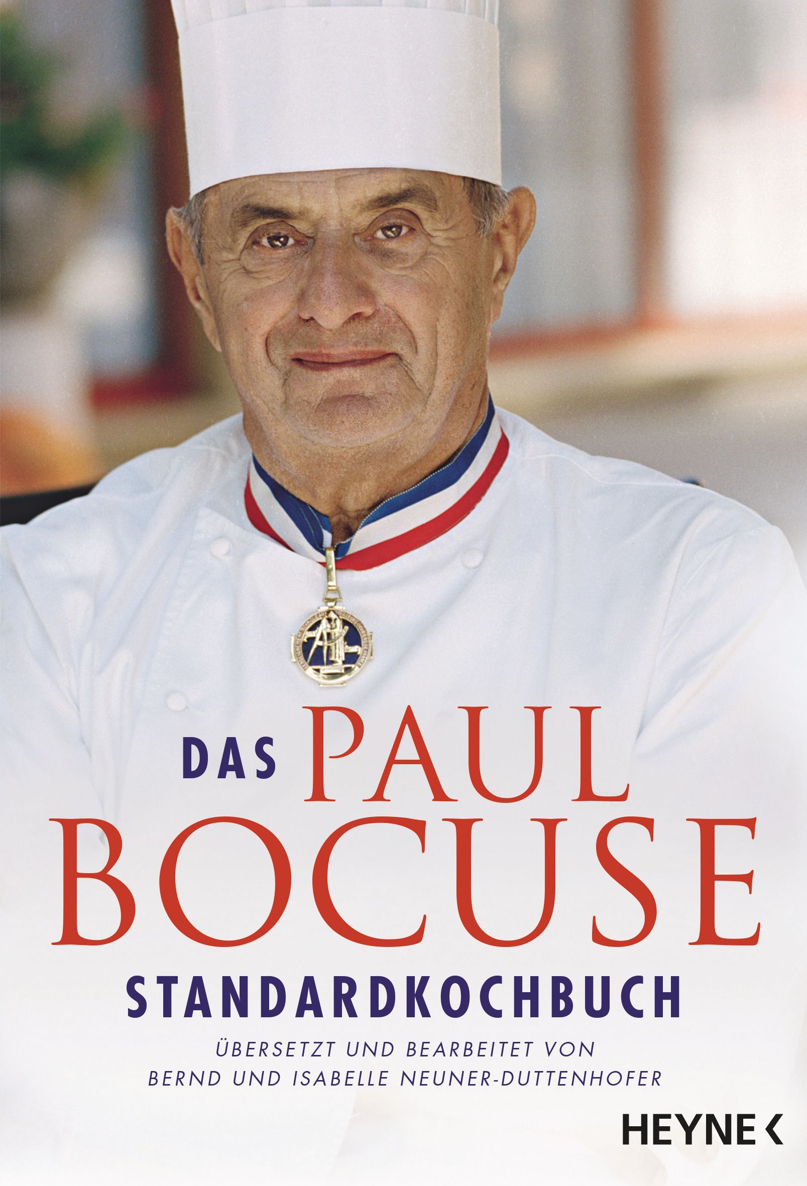 Buchcover mit Porträt von Paul Bocuse. Titel: Das Paul-Bocuse-Standardkochbuch. Verlag Heyne.