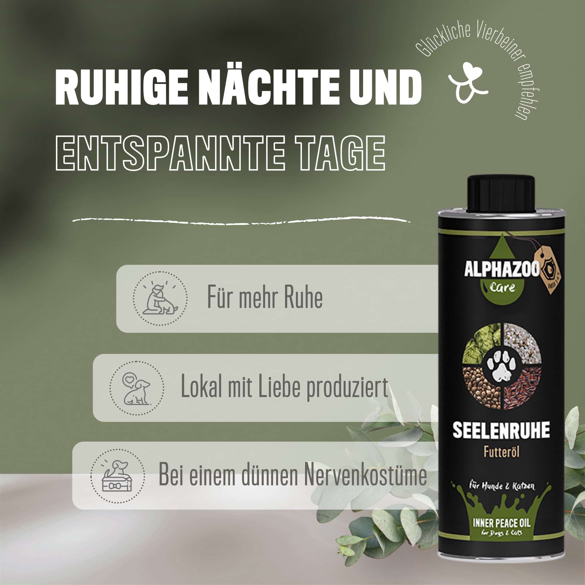 ALPHAZOO Seelenruhe Futteröl 500ml I Ausgelistet
