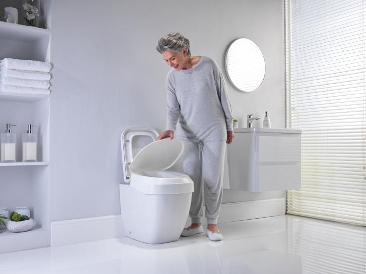 Invacare Toilettensitzerhöhung Aquatec 90 ERGO 10cm mit Deckel