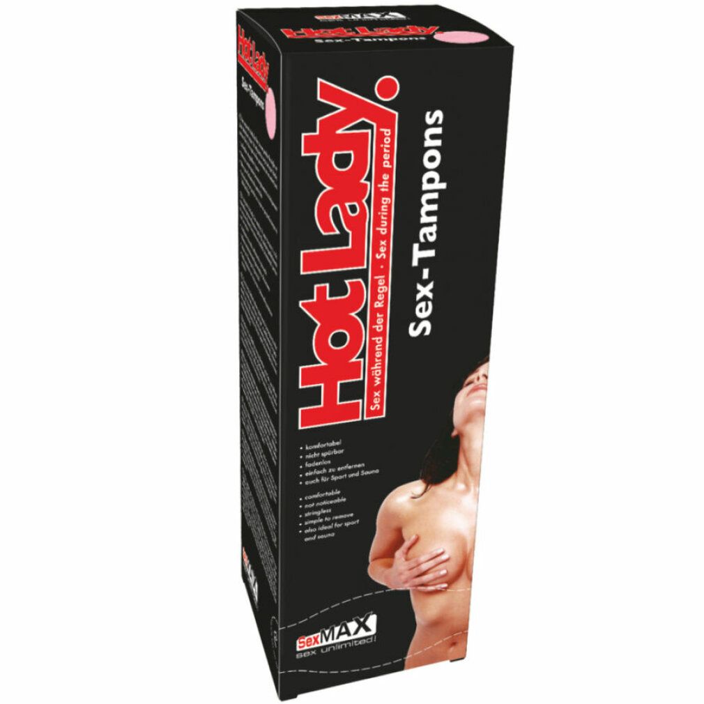 Verpackung JOYDIVISION SexMAX Hot Lady Sex-Tampons, Seitenansicht.