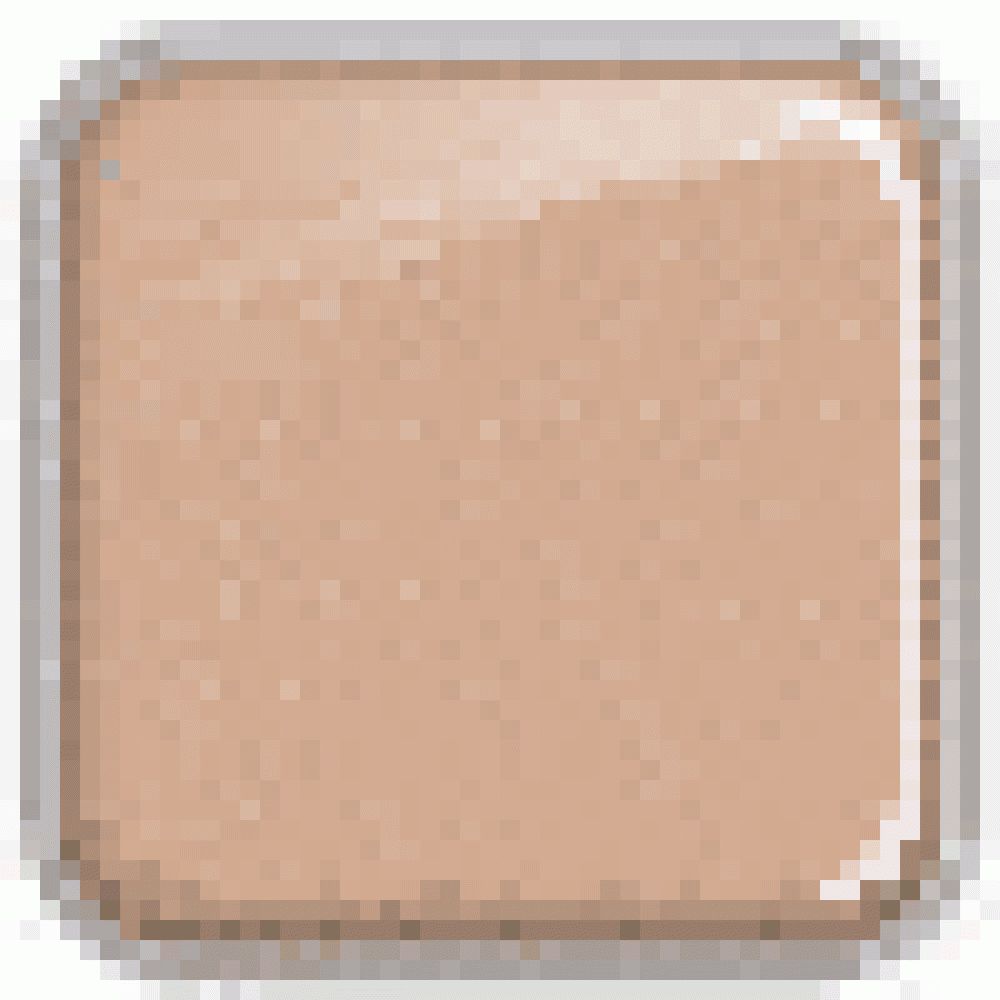 Quadratische, beige Make-up-Textur in einem Behälter.