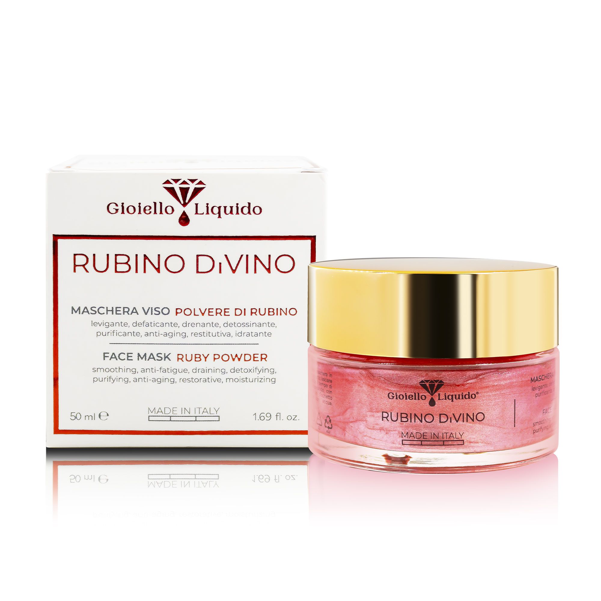 Gioiello Liquido Rubinpulver-Gesichtsmaske "Divine Ruby"